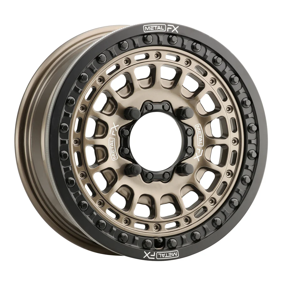 metalfx hitman beadlock offroad wheels raw bronze black sxs utv 15x6 38mm 4.5+1.5 4x156 78105 Kawasaki Polaris Yamaha 2019+ Speed KRX KRX4
