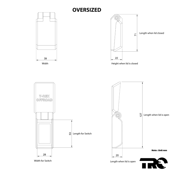 rocker switch guard cover